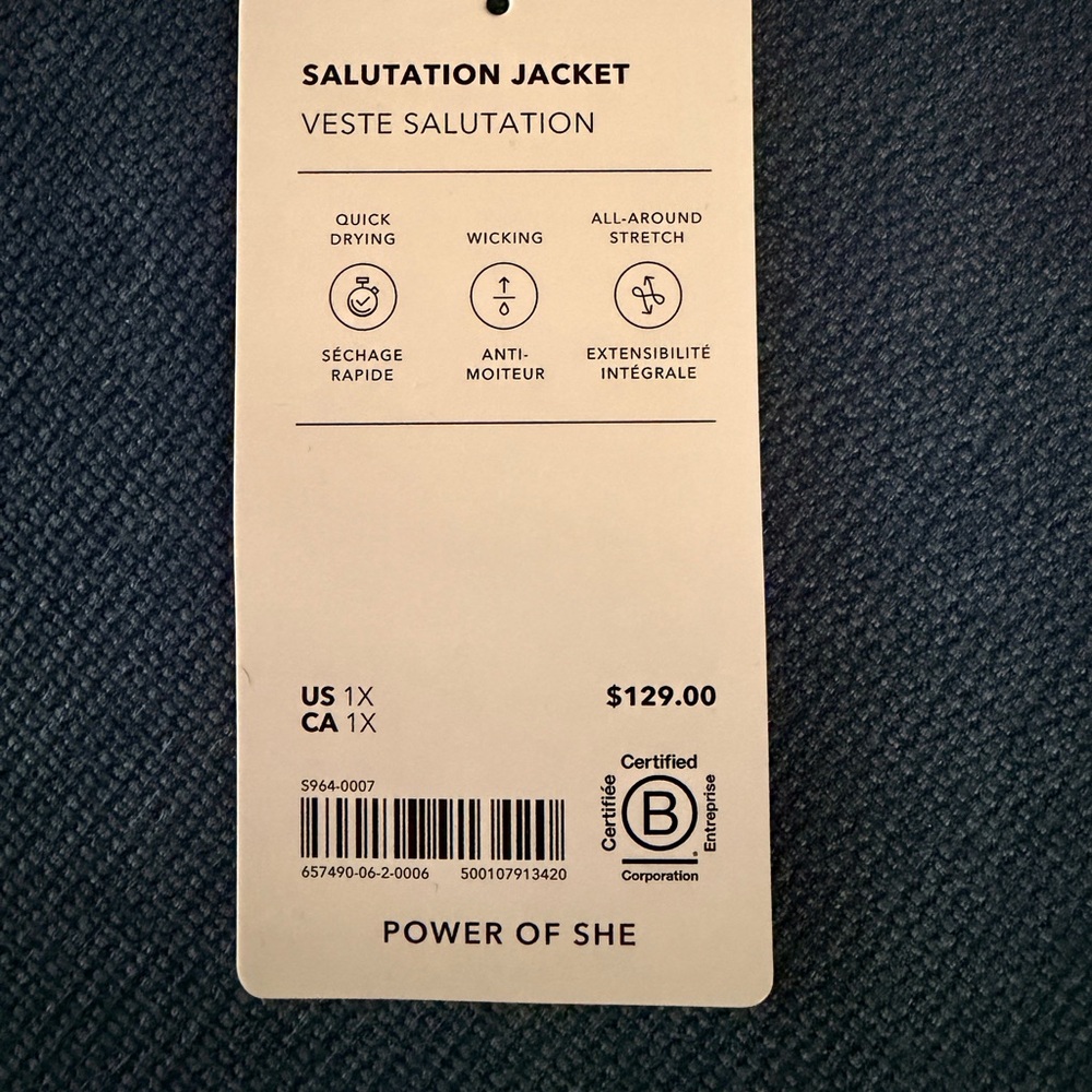 Athleta Salutation Jacket size 1X NWT - image 2